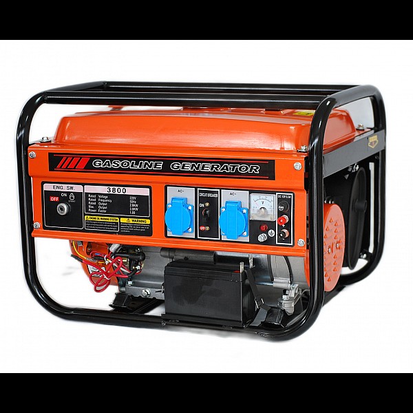 Generatore 3800 3 kW 7,5 HP Benzina Monofase AVR Avvolgimenti 100% Rame con Avviamento Elettrico e Batteria Greenyard - GYPG3800A