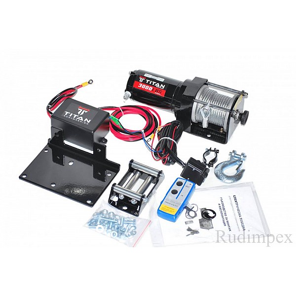 Winde 3000 Lbs, 12V, elektrisch, Titan
