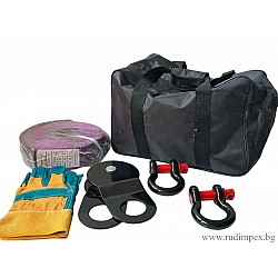 OFFROAD winch kit | Rope, polyspast, irons and gloves - 3455