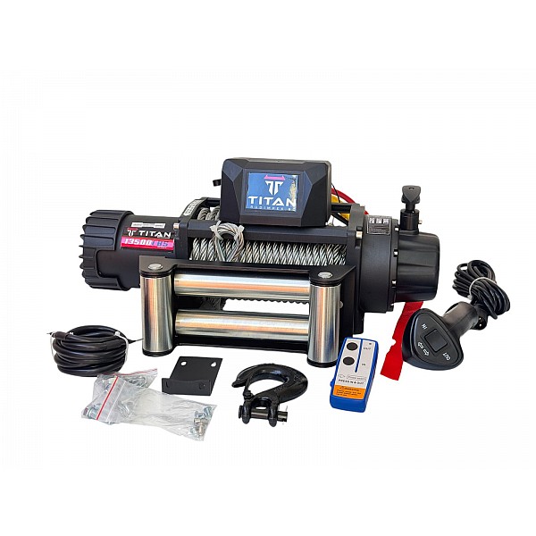 Seilwinde TITAN ULTRA 13500 Lbs, 12V, elektrisch, für Pannenhilfe und Jeep | Rudimpex - 20150113-503