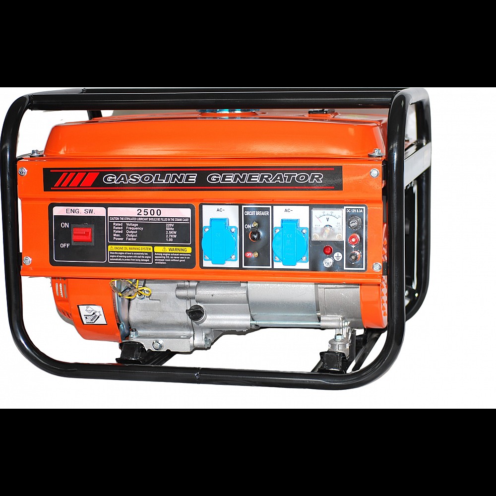 Generator 3 kW, 7.5 HP, Gasoline, Single Phase, AVR, Manual Starter, 100% Copper Windings, GREENYARD - GYPG2800A Generator 3 kW, 7.5 HP, Gasoline, Single Phase, AVR, Manual Starter, 100% Copper Windings, GREENYARD - GYPG2800A