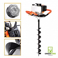 Моторен свредел за пробиване GreenYard, 52куб.см, свредло φ150 mm